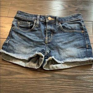 Kids 00 high rise jean shorts